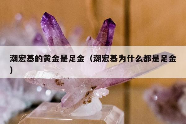 潮宏基的黄金是足金（潮宏基为什么都是足金）