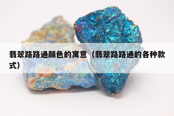 翡翠路路通颜色的寓意（翡翠路路通的各种款式）