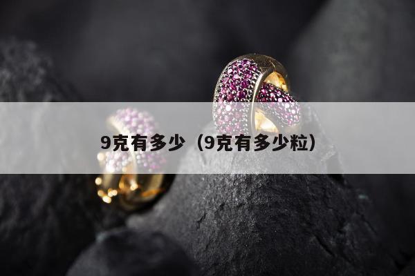 克有多少（9克有多少粒）"