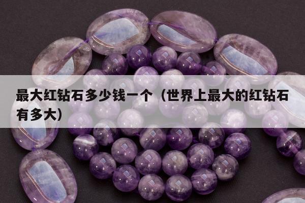 最大红钻石多少钱一个（世界上最大的红钻石有多大）