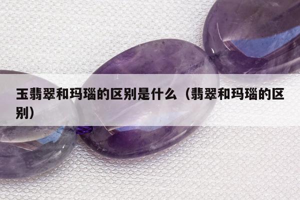 玉翡翠和玛瑙的区别是什么（翡翠和玛瑙的区别）