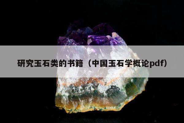 研究玉石类的书籍（中国玉石学概论pdf）