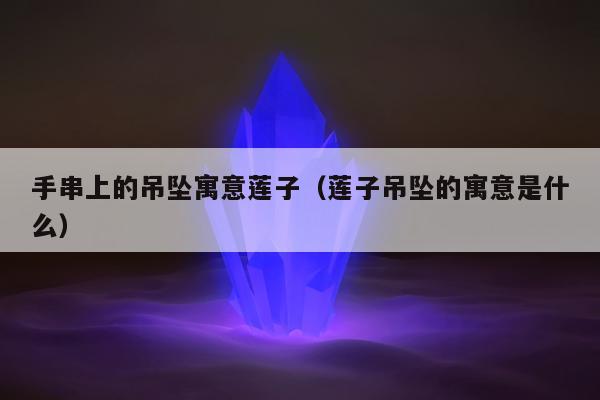 手串上的吊坠寓意莲子（莲子吊坠的寓意是什么）