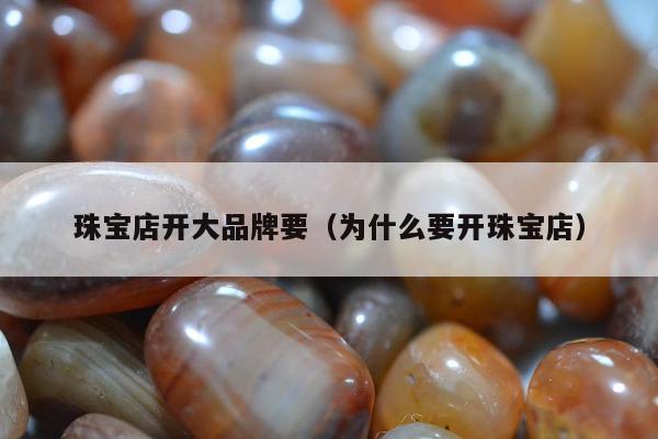 珠宝店开大品牌要（为什么要开珠宝店）