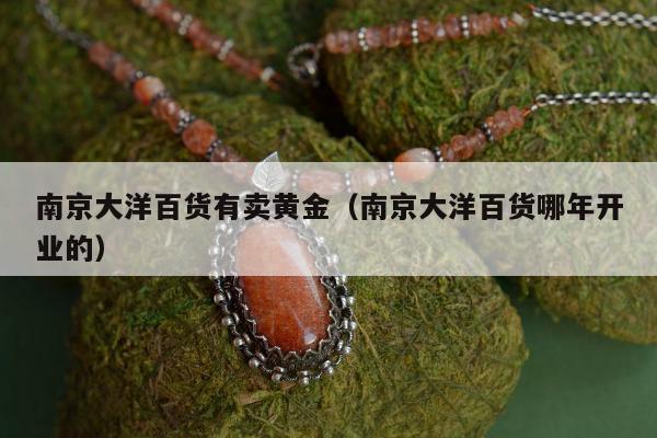 南京大洋百货有卖黄金（南京大洋百货哪年开业的）