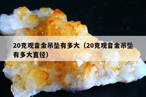 0克观音金吊坠有多大（20克观音金吊坠有多大直径）"
