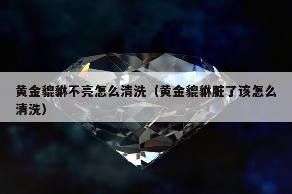 黄金貔貅不亮怎么清洗（黄金貔貅脏了该怎么清洗）