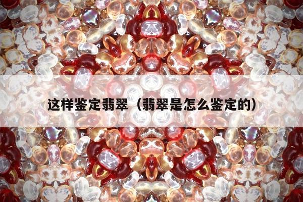 这样鉴定翡翠（翡翠是怎么鉴定的）