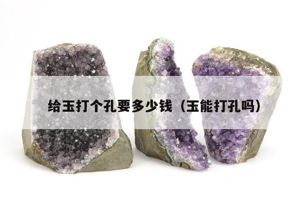 给玉打个孔要多少钱（玉能打孔吗）