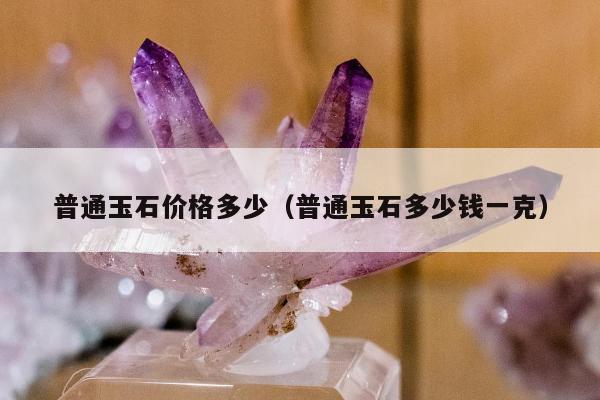 普通玉石价格多少（普通玉石多少钱一克）