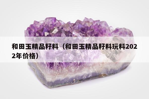 和田玉精品籽料（和田玉精品籽料玩料2022年价格）