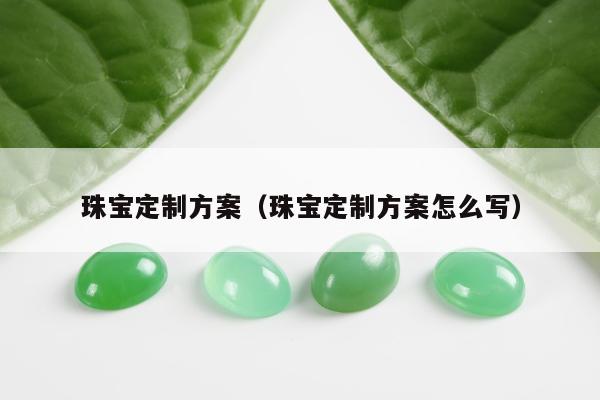 珠宝定制方案（珠宝定制方案怎么写）
