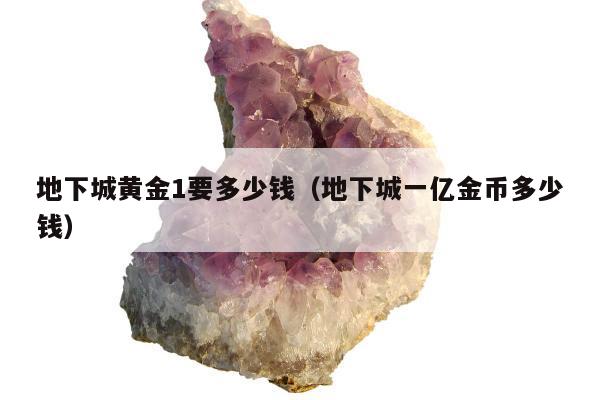 地下城黄金1要多少钱（地下城一亿金币多少钱）