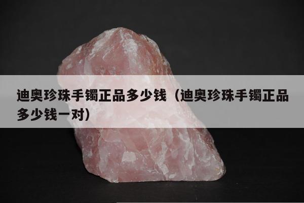 迪奥珍珠手镯正品多少钱（迪奥珍珠手镯正品多少钱一对）