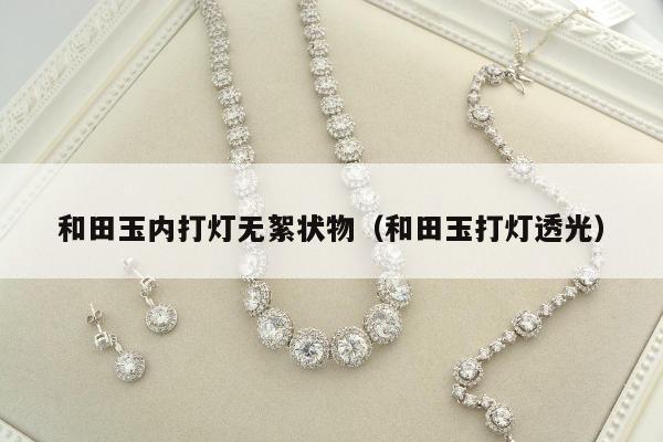 和田玉内打灯无絮状物（和田玉打灯透光）