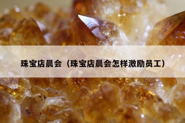 珠宝店晨会（珠宝店晨会怎样激励员工）
