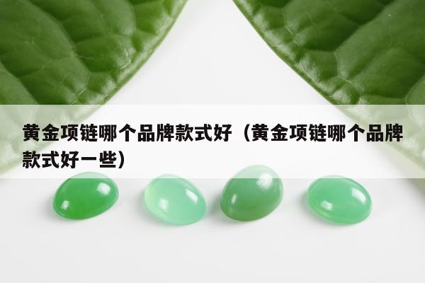 黄金项链哪个品牌款式好（黄金项链哪个品牌款式好一些）