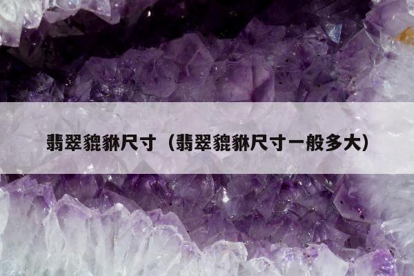 翡翠貔貅尺寸（翡翠貔貅尺寸一般多大）