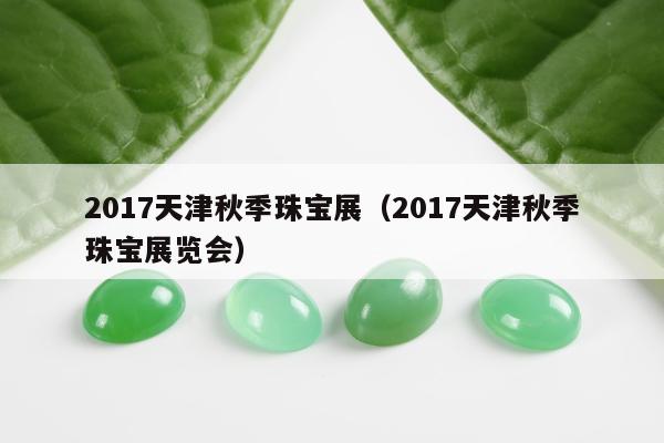 017天津秋季珠宝展（2017天津秋季珠宝展览会）"
