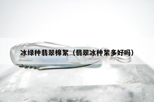 冰绿种翡翠棉絮（翡翠冰种絮多好吗）