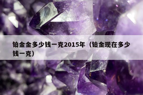 铂金金多少钱一克2015年（铂金现在多少钱一克）
