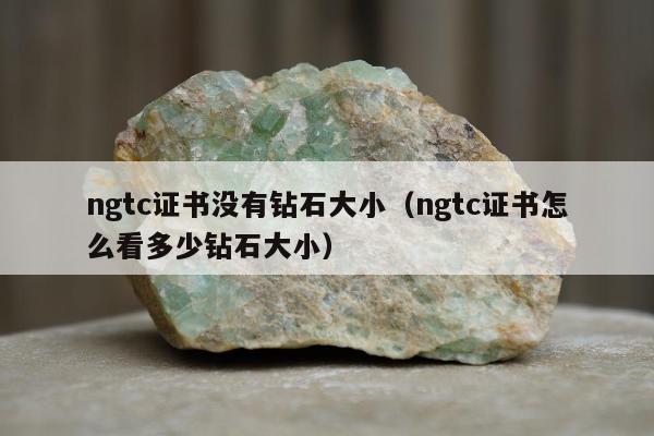 ngtc证书没有钻石大小（ngtc证书怎么看多少钻石大小）
