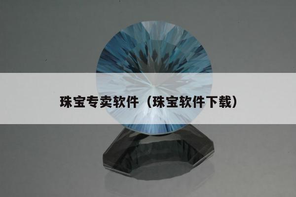 珠宝专卖软件（珠宝软件下载）
