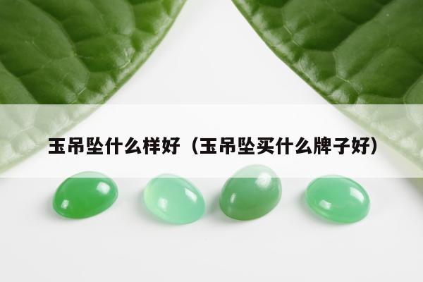 玉吊坠什么样好（玉吊坠买什么牌子好）