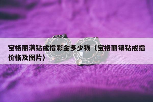 宝格丽满钻戒指彩金多少钱（宝格丽镶钻戒指价格及图片）
