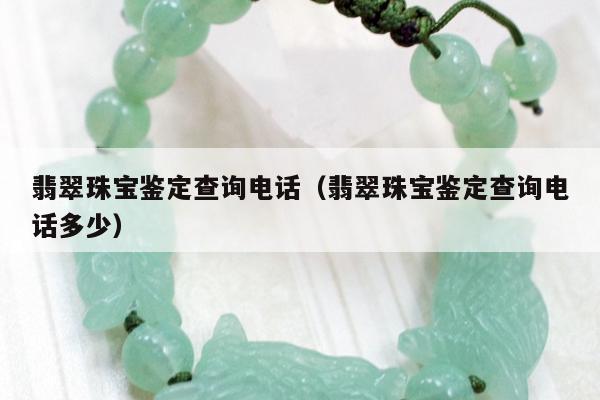 翡翠珠宝鉴定查询电话（翡翠珠宝鉴定查询电话多少）