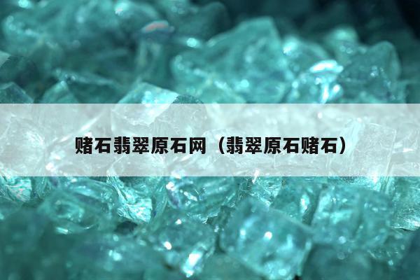 赌石翡翠原石网（翡翠原石赌石）