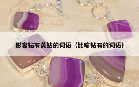 形容钻石黄钻的词语（比喻钻石的词语）