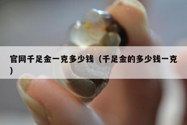 官网千足金一克多少钱（千足金的多少钱一克）