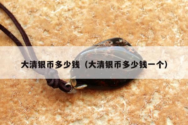 大清银币多少钱（大清银币多少钱一个）