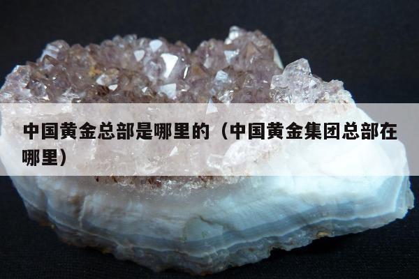 中国黄金总部是哪里的（中国黄金集团总部在哪里）