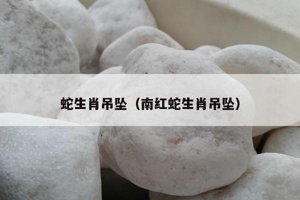 蛇生肖吊坠（南红蛇生肖吊坠）