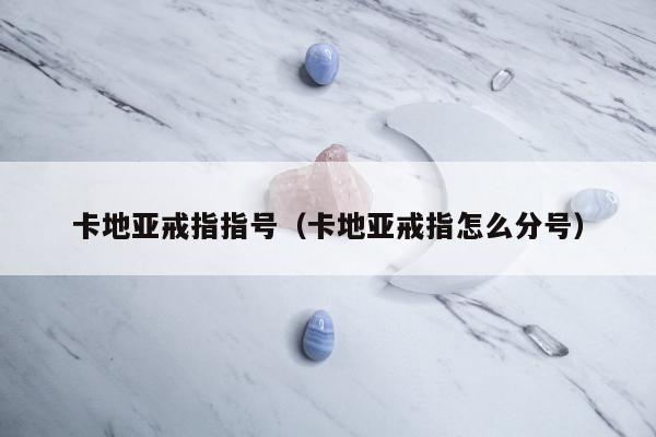 卡地亚戒指指号（卡地亚戒指怎么分号）