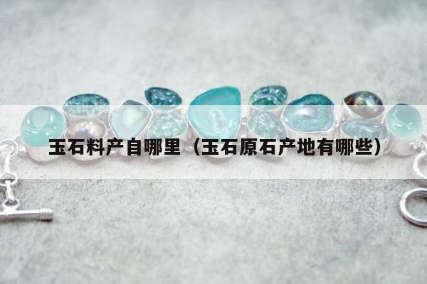 玉石料产自哪里（玉石原石产地有哪些）