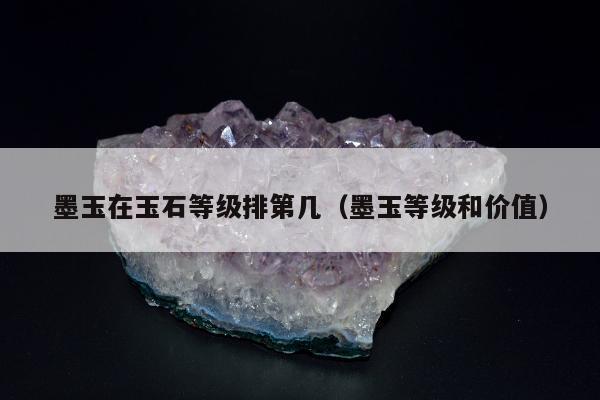 墨玉在玉石等级排第几（墨玉等级和价值）