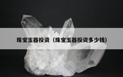珠宝玉器投资（珠宝玉器投资多少钱）