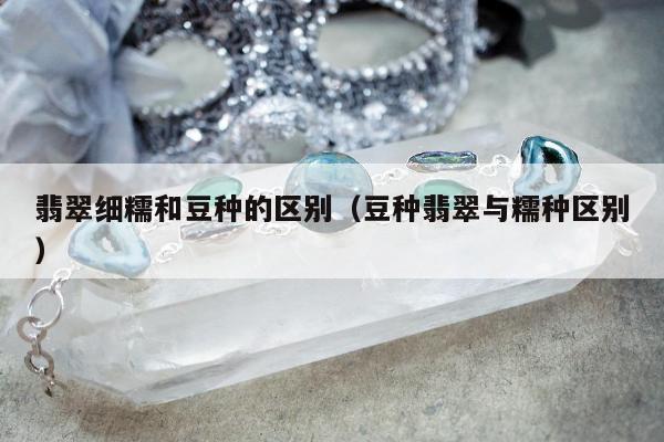 翡翠细糯和豆种的区别（豆种翡翠与糯种区别）