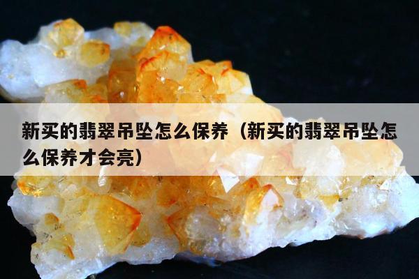 新买的翡翠吊坠怎么保养（新买的翡翠吊坠怎么保养才会亮）
