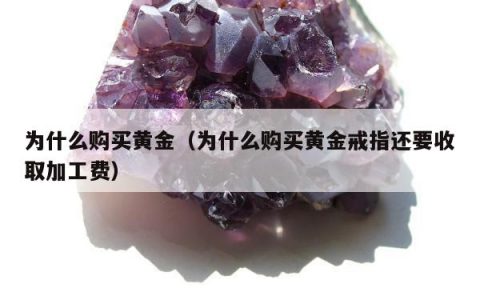 为什么购买黄金（为什么购买黄金戒指还要收取加工费）