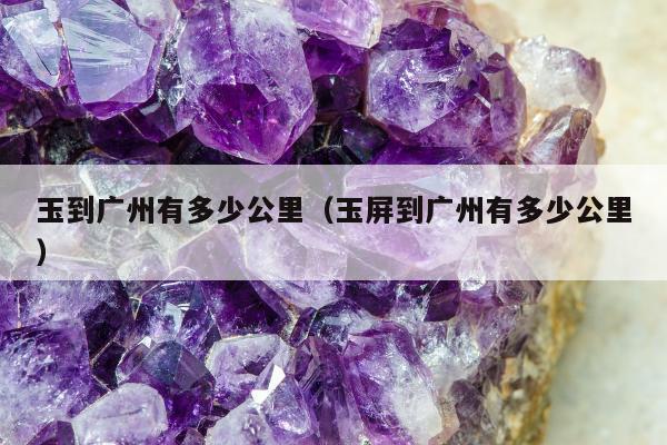 玉到广州有多少公里（玉屏到广州有多少公里）