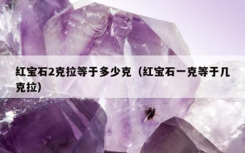 红宝石2克拉等于多少克（红宝石一克等于几克拉）