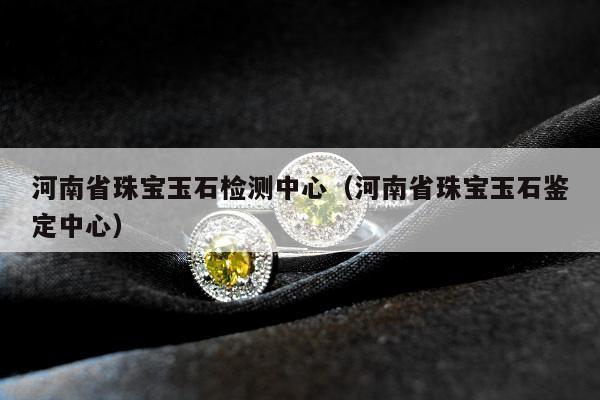 河南省珠宝玉石检测中心（河南省珠宝玉石鉴定中心）