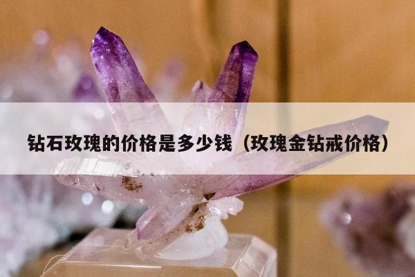 钻石玫瑰的价格是多少钱（玫瑰金钻戒价格）