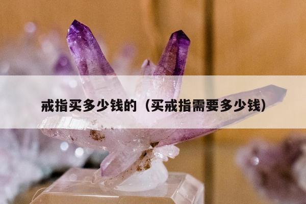 戒指买多少钱的（买戒指需要多少钱）