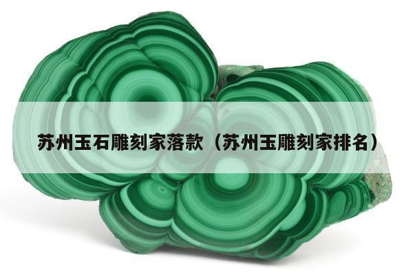 苏州玉石雕刻家落款（苏州玉雕刻家排名）