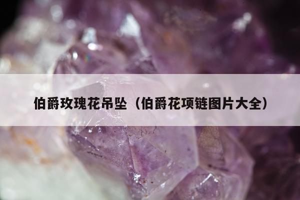 伯爵玫瑰花吊坠（伯爵花项链图片大全）